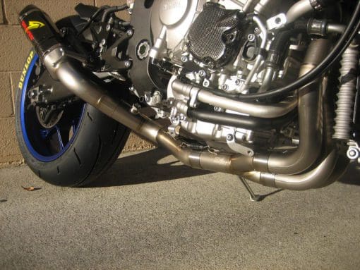 Graves Motorsports 2015 Yamaha R1 Full Titanium Exhaust System with carbon fiber canister