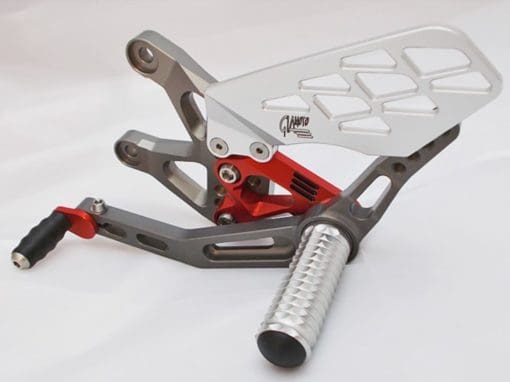 Giamoto Triumph Daytona 675 2013 Titanium and Red Rearset Kit - Image 6