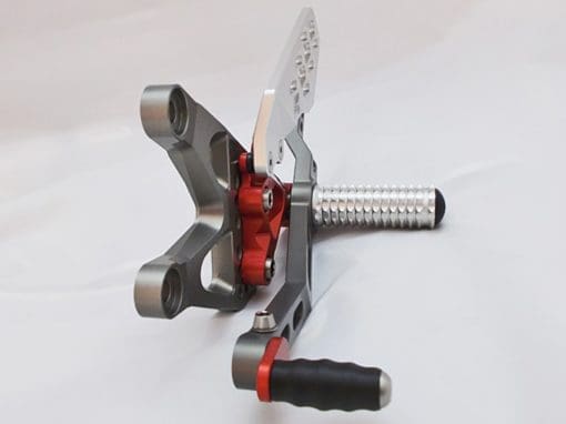 Giamoto Triumph Daytona 675 2013 Titanium and Red Rearset Kit - Image 7
