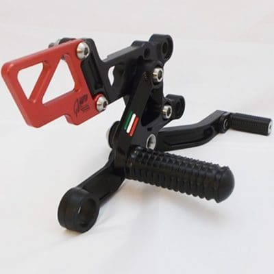 RSV4 Black and Red Rearsets