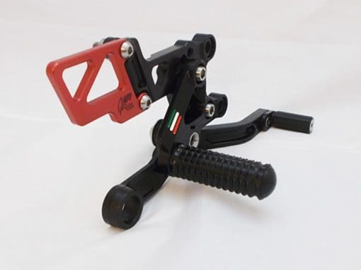 RSV4 Black and Red Rearsets