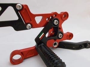 RSV4 Red and Black Rearsets
