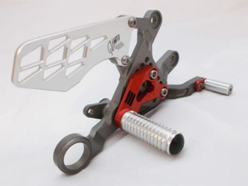 Giamoto BMW S1000RR up to 2014 Titanium and Red Rearset - Image 2