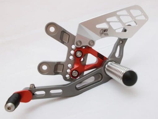 Giamoto BMW S1000RR up to 2014 Titanium and Red Rearset - Image 5