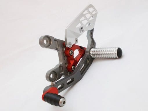 Giamoto BMW S1000RR up to 2014 Titanium and Red Rearset - Image 6