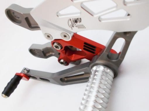 Giamoto BMW S1000RR up to 2014 Titanium and Red Rearset - Image 9
