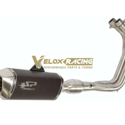 Spark Exhaust Yamaha MT07 FULL SYSTEM,STANDARD mounting: silencer + collector with catalyst dark style homol.* GYA8820DOM