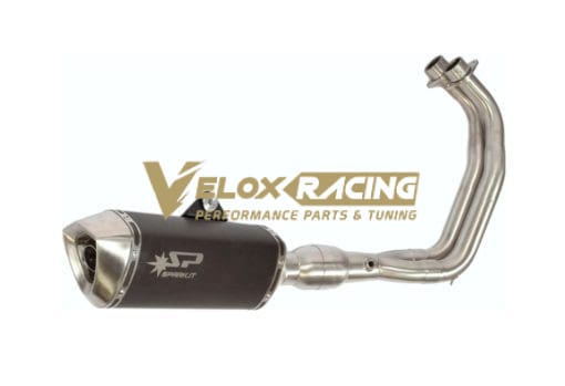 Spark Exhaust Yamaha MT07 FULL SYSTEM,STANDARD mounting: silencer + collector with catalyst dark style homol.* GYA8820DOM