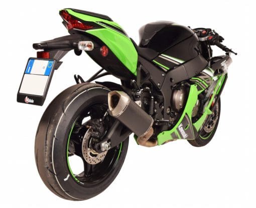 Spark Exhaust Kawsaki ZX10R slip-on +TITANIUM no kat manifold 107 dB Force titanium racing GKA8817T - Image 3