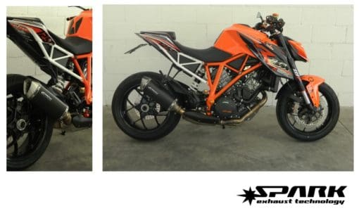 Spark Exhaust KTM Superduke 1290 2014 2015 2016 slip-on Force titanium homol. GKT0105TOM - Image 3
