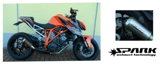 Spark Exhaust KTM Superduke 1290 2014 2015 2016 slip-on Force titanium homol. GKT0105TOM - Image 2