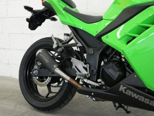 Spark Exhaust NINJA 300/EX300 (13-15) FULL SYSTEM 114 dB: silencer with S.STEEL collector MotoGP dark style racing GKA8809D - Image 4