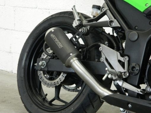Spark Exhaust NINJA 300/EX300 (13-15) FULL SYSTEM 114 dB: silencer with S.STEEL collector MotoGP dark style racing GKA8809D - Image 2