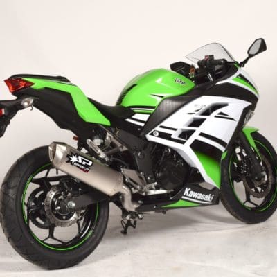 Spark Exhaust NINJA 300/EX300 (13-15) FULL SYSTEM 102dB: silencer with S.STEEL collector Force titanium racing GKA8810T