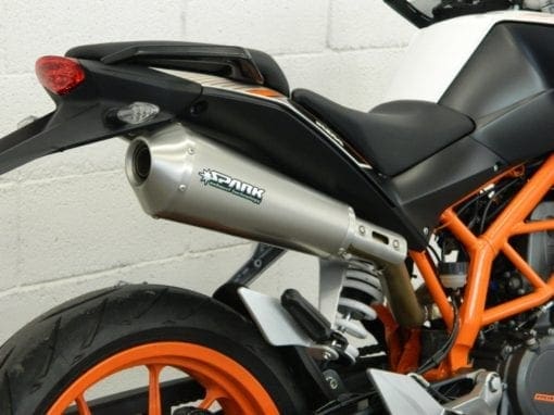 Spark Exhaust KTM 390 Duke 2013 2014 2015 2019 slip-on HIGH mounting with catalyst Megaphone s.steel homol.* GKT0104IOM
