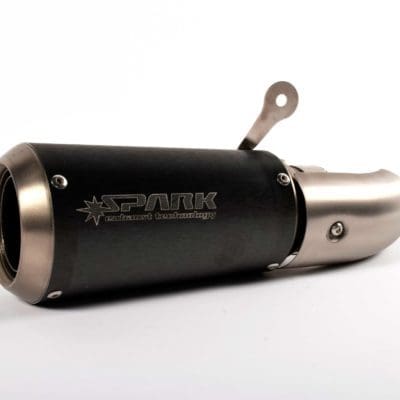 Spark Exhaust S 1000 RR (09-14) /S 1000 R (14-15) slip-on +heat shield MotoGP dark style homol. GBM0701DOM