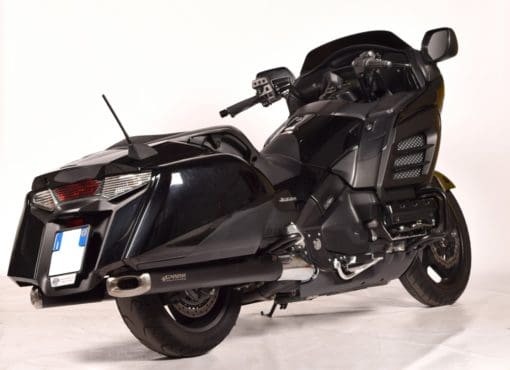 Spark Exhaust Gold Wing 1801 slip-on Rectang. dark style racing GHO1501D - Image 4