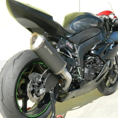 Spark Exhaust ZX-6R (09-16) FULL SYS (STOCK) silencer +S.STEEL collector +TITANIUM link pipe Force carbon racing GKA8811C