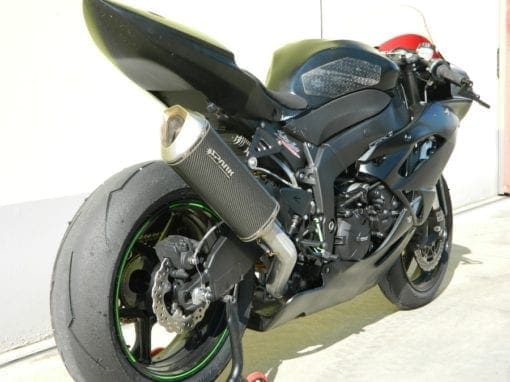 Spark Exhaust ZX-6R (09-16) FULL SYS (STOCK) silencer +S.STEEL collector +TITANIUM link pipe Force carbon racing GKA8811C