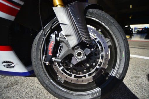 PFM Brakes on Bienvenu Motorsports bikeq