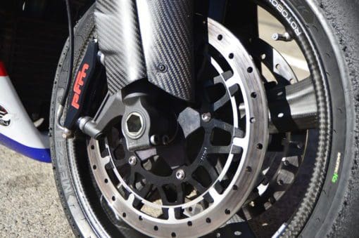 PFM Brakes on Bienvenu Motorsports bike