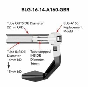 GBracing UNIVERSAL BRAKE LEVER GUARD WITH 16MM BAR END WITH A 14MM INSERT BLG-16-14-A160-GBR 8 9