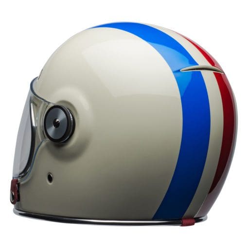 Bell 2021 Cruiser Bullitt DLX Adult Helmet (Command Vintage White/Red/Blue) - Image 3