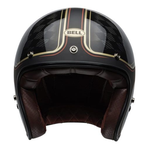 Bell Crusier 2021 Custom 500 Carbon Adult Helmet (RSD Checkmate M/G Black/Gold) - Image 5