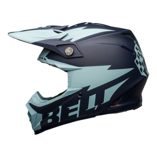 Bell MX 2021 Moto-9 Flex Adult Helmet (Louver Matte Gray/Red) - Image 5