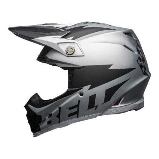 Bell MX 2021 Moto-9 Flex Adult Helmet (Breakaway Matte Silver/Black) - Image 2