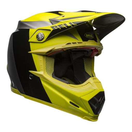 Bell MX 2021 Moto-9 Flex Adult Helmet (Division M/G Black/Hi Viz/Gray) - Image 4