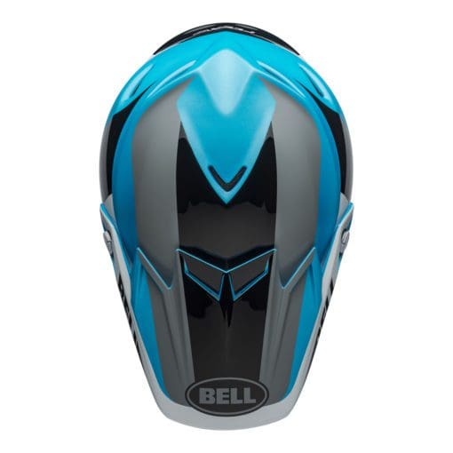 Bell MX 2021 Moto-9 Flex Adult Helmet (Division M/G White/Black/Blue) - Image 6