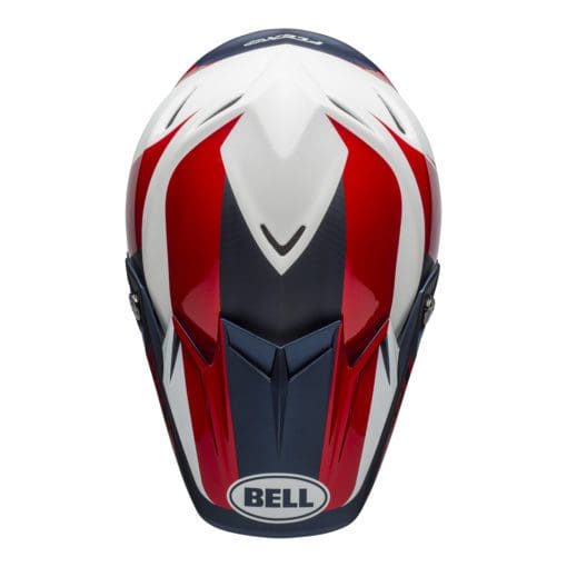 Bell MX 2021 Moto-9 Flex Adult Helmet (Division M/G White/Blue/Red) - Image 6