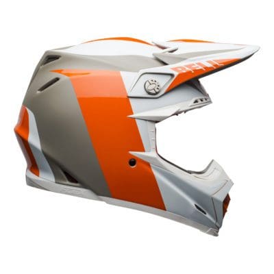 Bell MX 2021 Moto-9 Flex Adult Helmet (Division M/G White/Orange/Sand)