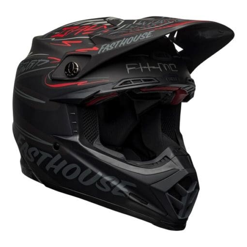 Bell MX 2021 Moto-9 Flex Adult Helmet (Fasthouse Day In The Dirt Matte Black/Grey/Red) - Image 8