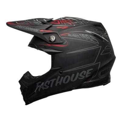 Bell MX 2021 Moto-9 Flex Adult Helmet (Fasthouse Day In The Dirt Matte Black/Grey/Red)