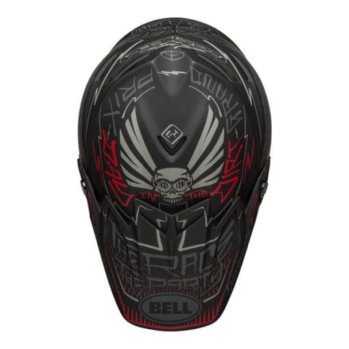 Bell MX 2021 Moto-9 Flex Adult Helmet (Fasthouse Day In The Dirt Matte Black/Grey/Red) - Image 4