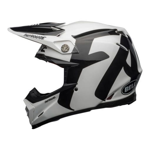Bell MX 2021 Moto-9 Youth MIPS (Check Me Out White/Black) - Image 5