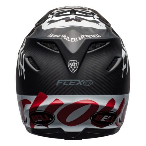 Bell MX 2021 Moto-9 Flex Adult Helmet (Fasthouse WRWF Black/White/Red) - Image 4