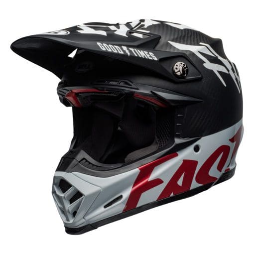 Bell MX 2021 Moto-9 Flex Adult Helmet (Fasthouse WRWF Black/White/Red) - Image 2