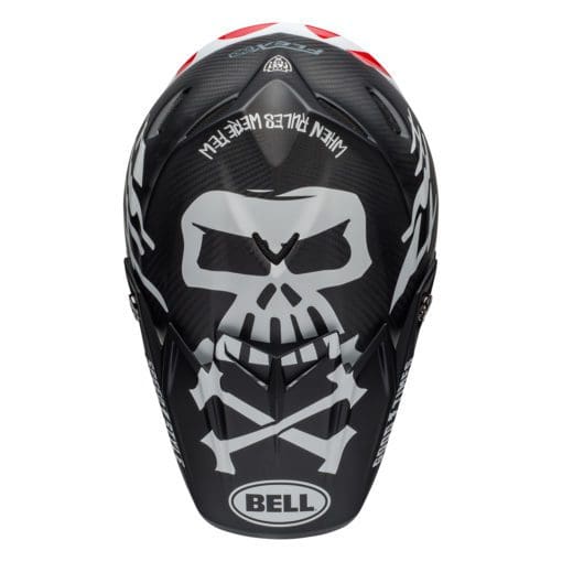 Bell MX 2021 Moto-9 Flex Adult Helmet (Fasthouse WRWF Black/White/Red) - Image 3