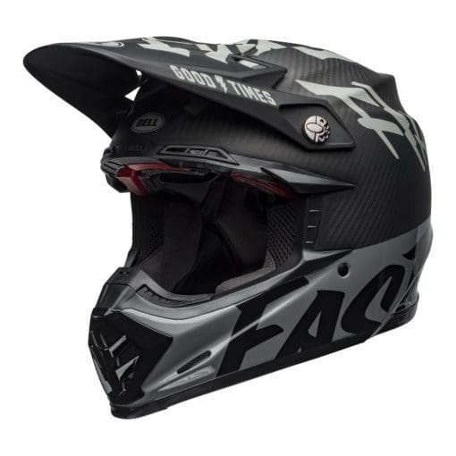 Bell MX 2021 Moto-9 Flex Adult Helmet (FastHouse WRWF M/G Black/White/Gray) - Image 5