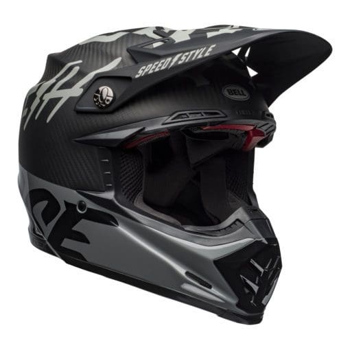 Bell MX 2021 Moto-9 Flex Adult Helmet (FastHouse WRWF M/G Black/White/Gray) - Image 4
