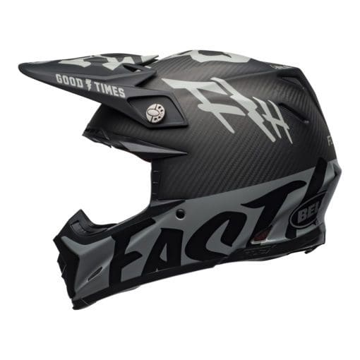 Bell MX 2021 Moto-9 Flex Adult Helmet (FastHouse WRWF M/G Black/White/Gray) - Image 3