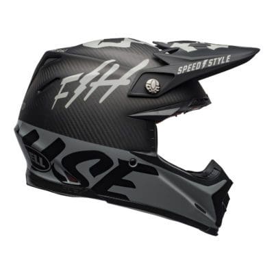 Bell MX 2021 Moto-9 Flex Adult Helmet (FastHouse WRWF M/G Black/White/Gray)