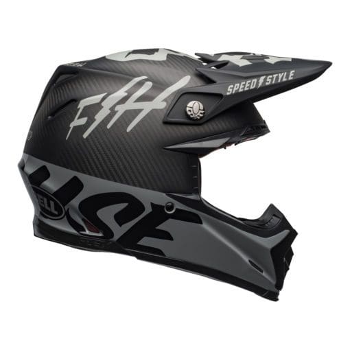 Bell MX 2021 Moto-9 Flex Adult Helmet (FastHouse WRWF M/G Black/White/Gray)
