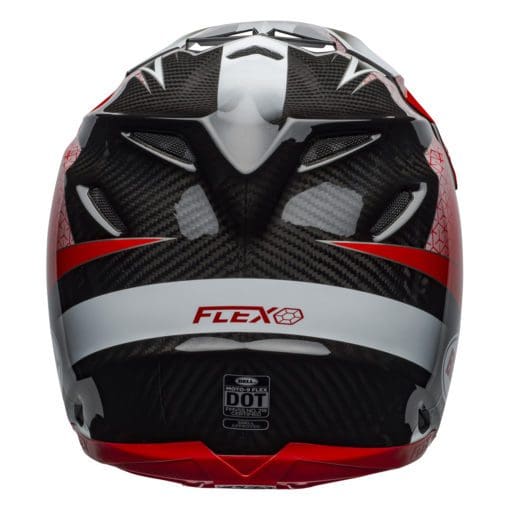 Bell MX 2021 Moto-9 Flex Adult Helmet (Hound Red/White/Black) - Image 4