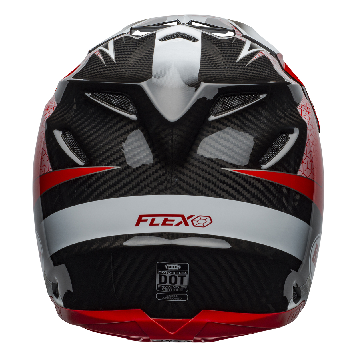 Bell Moto-9 Flex Dirt Helmet Hound Matte/Gloss Red/White/Black - X-Large 