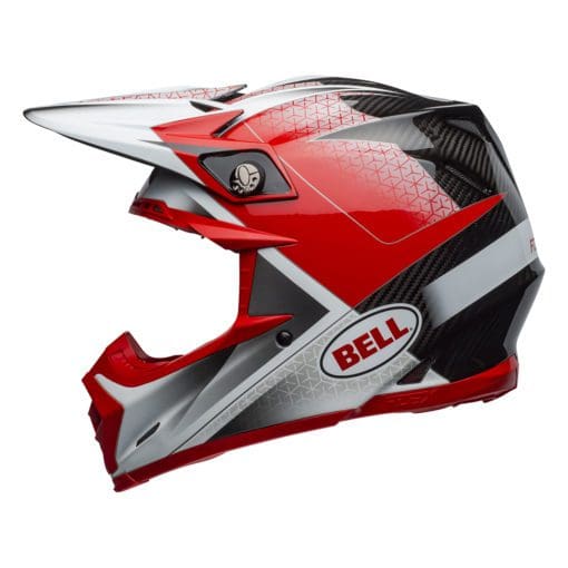 Bell MX 2021 Moto-9 Flex Adult Helmet (Hound Red/White/Black) - Image 5