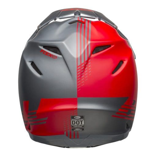 Bell MX 2021 Moto-9 Flex Adult Helmet (Louver Matte Gray/Red) - Image 3